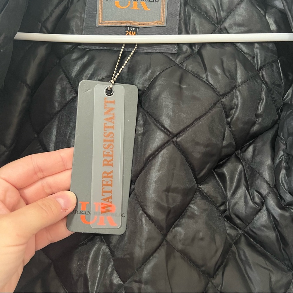 Urban Republic Baby Boy Black Water Resistant Winter Jacket - 24M - Picture 8 of 16